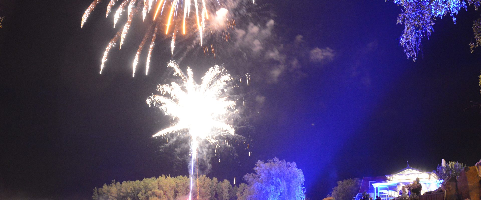 Silvester Feuerwerk Orangerie Festsaal Feier quer